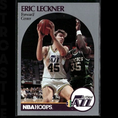 Eric Leckner 1990-91 NBA Hoops #291 Utah Jazz 🏀 Basketball Car - Image 1 of 3