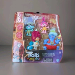NUEVO Dreamworks Trolls World Tour Lonesome Flats Tour Pack 4 Estatuillas Juguetes Muñecas - Imagen 1 de 2