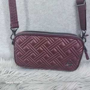 LUG Coupe XL Convertible Shoulder Crossbody Belt Bag in Wine Plum Purple - Bild 1 von 14