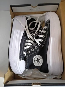 Converse 568497 All Stars Move Elivated Sole HI Womens Black White Size 7.5 New - Picture 1 of 9