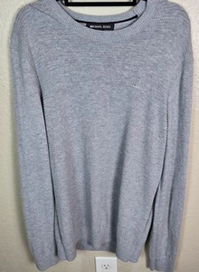 Michael Kors Wool Blend Men’s Size M Long Sleeve Crew Neck Textured Knit Sweater - Picture 1 of 10