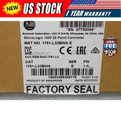 Allen-Bradley 1761-L32BWA MicroLogix1000 32 Point Controller  US Free Tax - Image 1 of 4