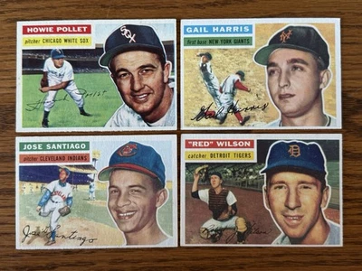 1956 Topps Baseball Lot Of 4, Howie Pollet, Gail Harris, Red Wilson, Vgex-Ex - Image 1 of 4