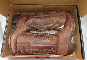 1883 by Lucchese Herren 9D Westernstiefel mit Karton Ostrisch Leder Barnwood N1056.R4 - Bild 1 von 21