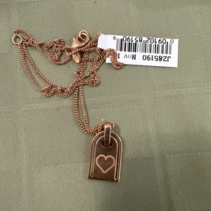 Bronzo Italia Rose Bronze Herz Symbol Anhänger Halskette - Bild 1 von 6