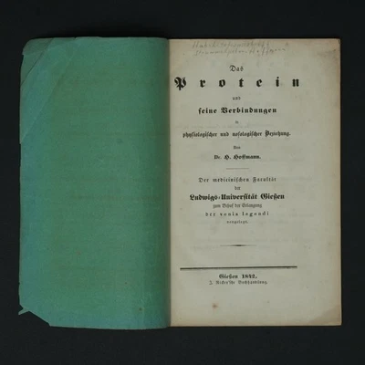 Das Protein u. seine Verbindungen Heinrich Hoffmann Struwwelpeter 1842 P.ABI - Bild 1 von 4