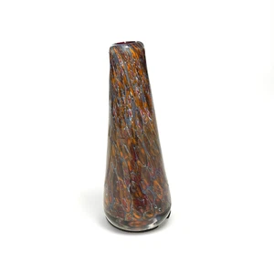 70er Murano Kunst Glas Vase Dino Martens Stil gefiedert 10,5" italienisch konisch MCM - Bild 1 von 11