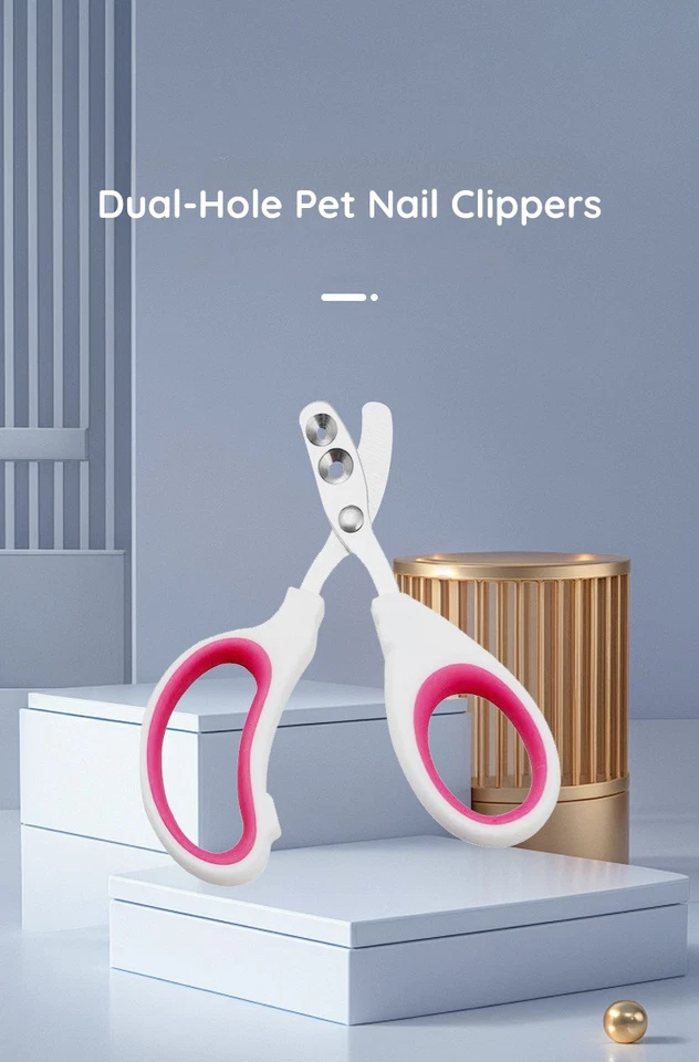 Cat Nail Clippers – Stainless Steel Dual Hole Blind Nail Trimmer for Cats & Dogs - Image 1 of 4