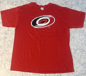 Carolina Hurricanes Herren Shirt XL Rot Baumwolle T-Shirt Gildan Promo Chevrolet - Bild 1 von 8