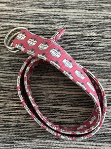 Vineyard Vines Belt Men’s D-Ring Pink Martha’s Vineyard Signs Preppy S Small - Picture 1 of 6