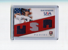 2015 USA Baseball 18U National Team Blake Rutherford Triple Jersey 75/99