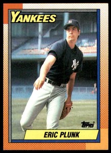 1990 Topps Baseball Card Eric Plunk #9