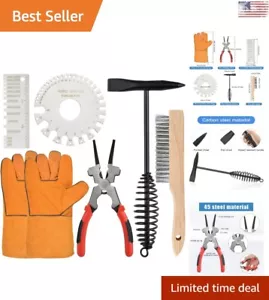 Practical 6pcs Sturdy Welding Tool Set - Hammer, Pliers, Brush, Gauges, Gloves - Picture 1 of 10