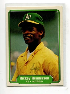 1982 Fleer #92 Rickey Henderson Oakland A's - Foto 1 di 1