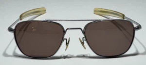 Randolph Engineering Sunglasses 5 1/2 Aviator Pilot 52-20-140 Silver FRAMES ONLY - Bild 1 von 8