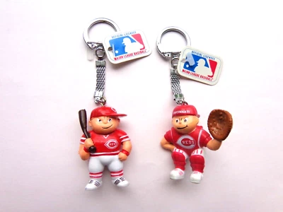VINTAGE MLB  CINCINNATI REDS  Lil Sports Brat Key Chains 2 STYLES / 2 Pc. Lot #3 - Image 1 of 2