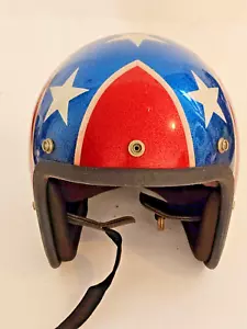 CASCO DE SEGURIDAD DE MOTOCICLETA DE COLECCIÓN MUNDIALMENTE FAMOSO ESTILO ESTRELLAS Y RAYAS 536 PEQUEÑO - Imagen 1 de 9