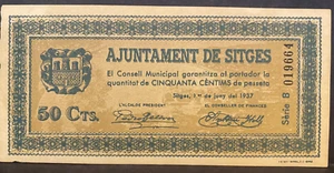 SPAGNA, 1937, 50 Centimos, banconota/cartamoneta, non circolata, come nuova croccante - Foto 1 di 2