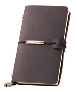 Leather Journal Refillable Travelers Notebook, Antique Handmade Leather Writi... - Picture 1 of 7