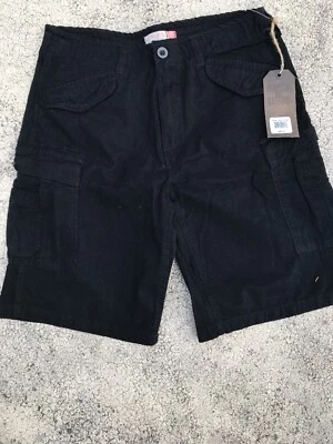 NUEVO CON ETIQUETAS NUEVO HUDSON and BARROW CARGO SHORTS Hombre Talla 32 Negro Foto 1 de 4