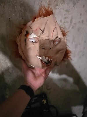 Máscara de Halloween Semilla de Chucky 2004 rara de colección con licencia como está * Ver TODAS las fotos* Foto 1 de 4