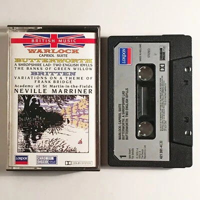 Warlock/Butterworth/Britten - Marriner -1989 NM Cassette - London - 421 391-4 - Image 1 of 4
