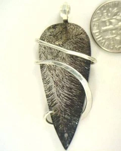 34.78ct Semi-Faceted Strawberry Quartz Pear Shape Sterling Silver Pendant - Picture 1 of 1