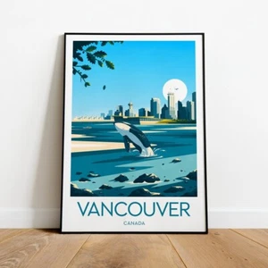 Canada, Vancouver Traditional Travel 50x70cm Poster Premium Quality - Foto 1 di 1
