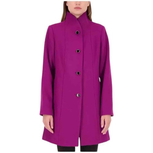 Cappotto Kate Spade con supporto in lana lungo viola