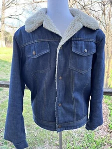 Raritan Denim Jacket Sherpa Lining Mens 38 Jean  - Picture 1 of 17