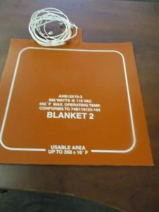 New AHB12X12-3 885 Watts @115 VAC, 450 degree F Temp Heat Blanket 2 - Picture 1 of 4