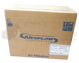 BOX OF 12 NEW SEALED AIRFLOW PRODUCTS AFP2000-01399 AIRFLOW PLEAT 16 x 19 x 1 - Picture 1 of 4