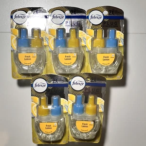 Febreze Plug Fresh Lemon Scent Air Freshener 5 Refills Total - Picture 1 of 1