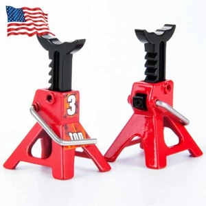 1Pair 3 TON Metal Scale Jack Stands for Mini RC Truck Car 1/18 TRX-4M 1/24 SCX24 - Picture 1 of 10