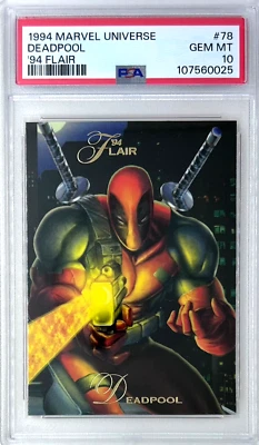 1994 Marvel Universe '94 Flair Deadpool #76 PSA 10 GEM MT - Image 1 of 2