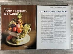 Vtg JC Penney's Home Fashions and Fabrics Magazine 1961 Volume 7 Interior Design - Picture 1 of 5