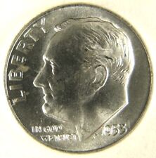 1953-D Franklin Delano Roosevelt Dime BU From Original Roll 90% Silver