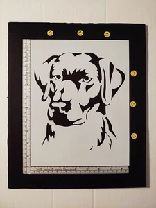 Stencil personalizzato Labrador LAB Golden Retriever cane 8,5" x 11" SPEDIZIONE GRATUITA VELOCE - Foto 1 di 2