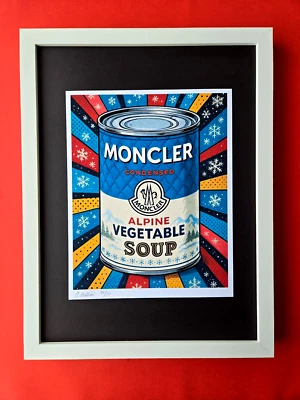 🔥 CHIARA BELLINI + MONCLER ALPENGEMÜSESUPPE handsignierter Druck limitierte Auflage Echtheitszertifikat - Bild 1 von 3