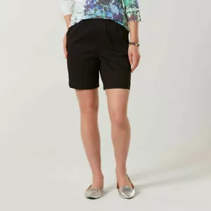 Damen Plus Twill Shorts Schwarz Größe 2X Baumwolle Neu - Bild 1 von 1