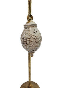 Lenox 2012 Annual Christmas Tree Ornament Porcelain Spire 6" White Gold - Picture 1 of 6