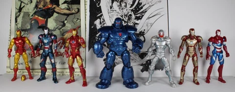 Marvel Legends IRON MONGER baf lot HEROIC AGE IRON MAN, ULTRON, IRON PATRIOT, + Cover