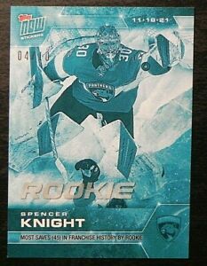 2021-22 21/22 TOPPS NOW NHL Stickers ICE #103 Spencer Knight Panthers / 10