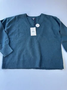 $99 Nydj Women’s V-Neck Sweater Size S Marine Pull On - Picture 1 of 10