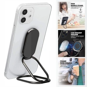 Support de béquille support de téléphone support de voiture magnétique support de téléphone poignée bague de doigt - Photo 1 sur 12