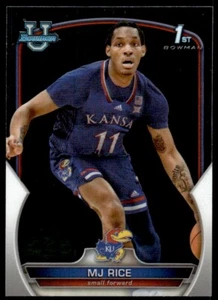 2022-23 Bowman Chrome University MJ Rice 4 Kansas Jayhawks #56 - Picture 1 of 2