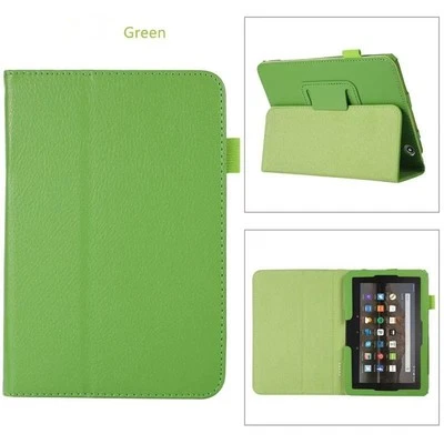 For Amazon Fire 7 in 2022 12th Generation Leather Folio Smart Case Stand Cover - Image 1 of 4