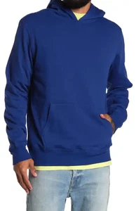 FLEECE FACTORY Pullover Fleece Hoodie Mens NWT Size Medium Royal Blue - Picture 1 of 1