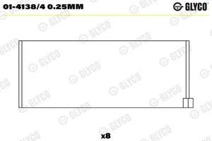 Pleuellager für Renault 5 9 18 Variable 15 11 12 Glyco 01-4138/40.25Mm 1986 -> - Imagen 1 de 4
