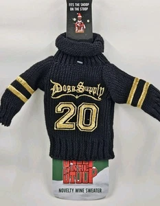 New Snoop Dogg Wine Bottle Sweater Fits The Snoop On The Stoop Black & Gold - Picture 1 of 3